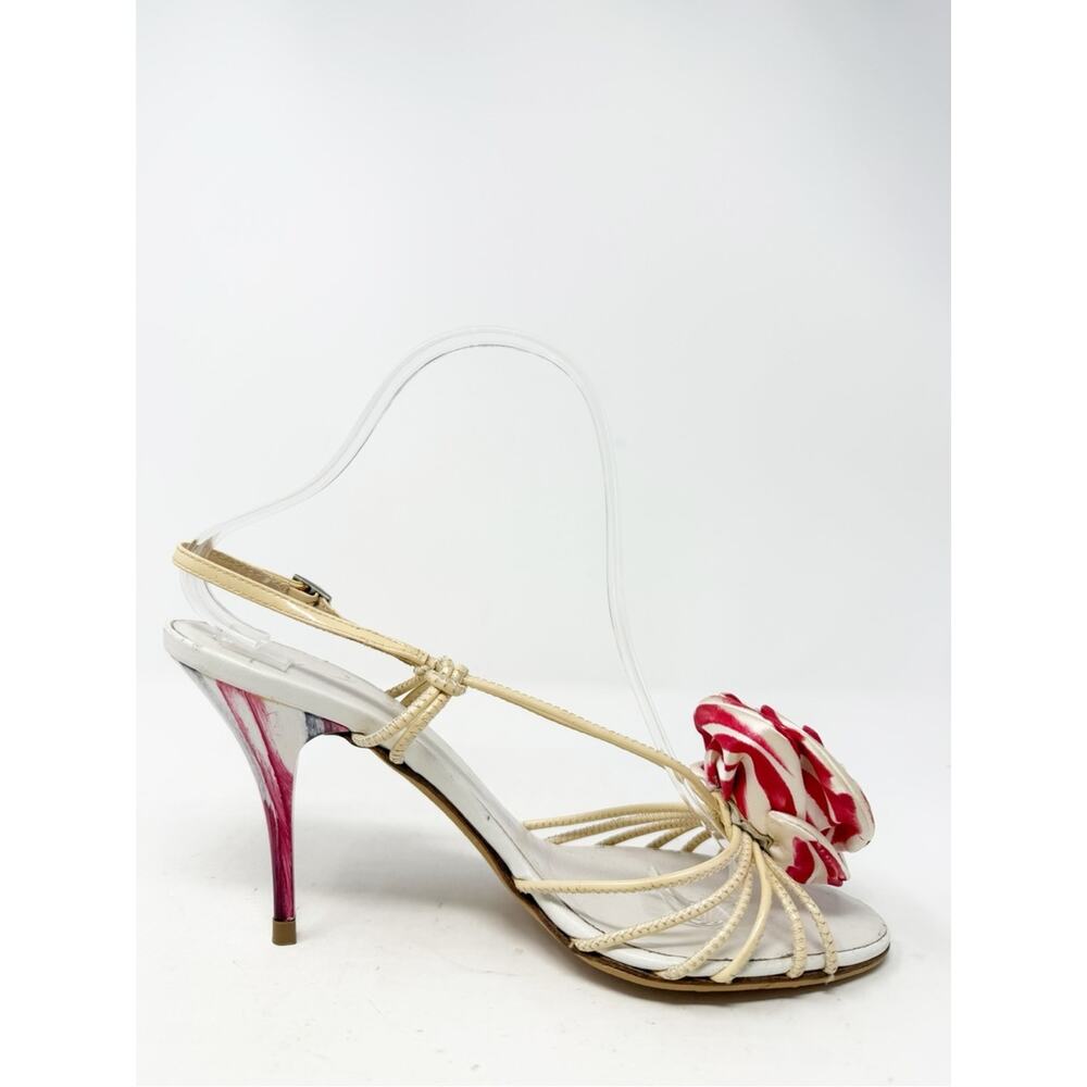 Giuseppe Zanotti Floral Rose Slingback Heels Womens Size EU 39 - Picture 7 of 10